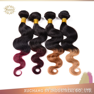 XuChang Beauty Products 100 Cheap Human Hair Weave Bundles, Brazilian Ombre Hair Body Wave 7A Quality Human Hair Extension